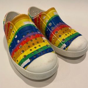 🌈Rainbow waterproof shoes, size c9